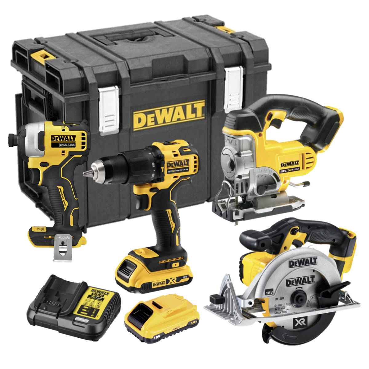 Dewalt 18v 4 tool combo online kit